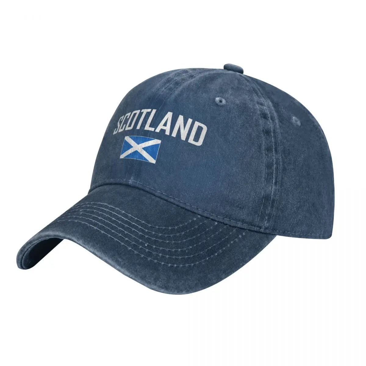 Scotland Flag Baseball Cap Vintage Cotton Washed Denim Dad Hat Unisex