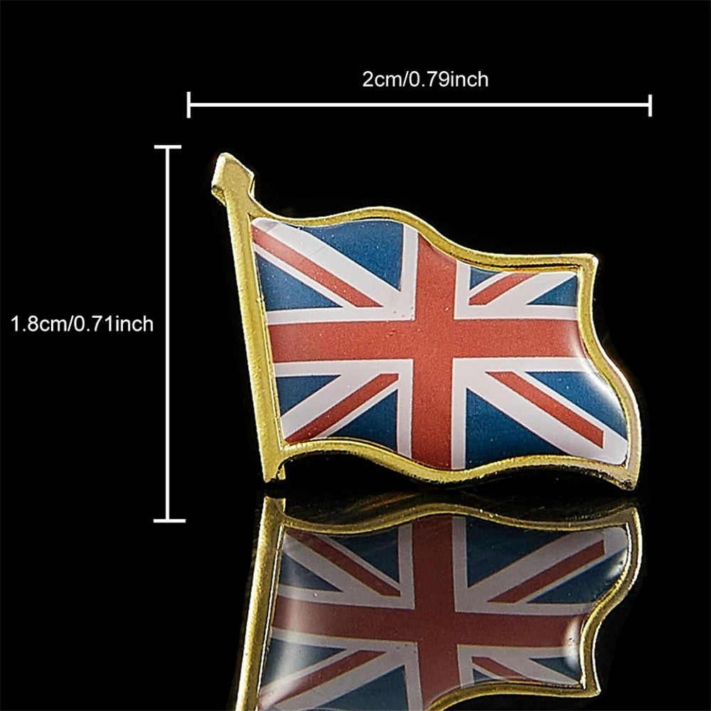 UK Flag Lapel Pin Metal Brooch Multicolour Patriotic Badge Badge Pin