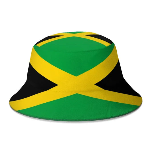 Jamaica Flag Fisherman Cap - Unisex Hip Hop Bucket Hat for Summer Outdoors