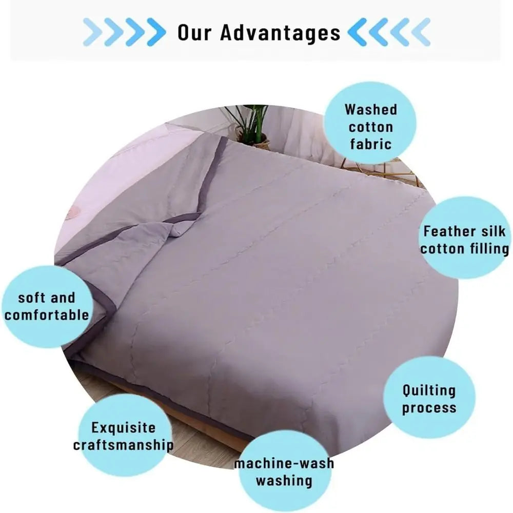 Cooling Summer Blanket Breathable Cotton Lightweight Cold Effect Quilt