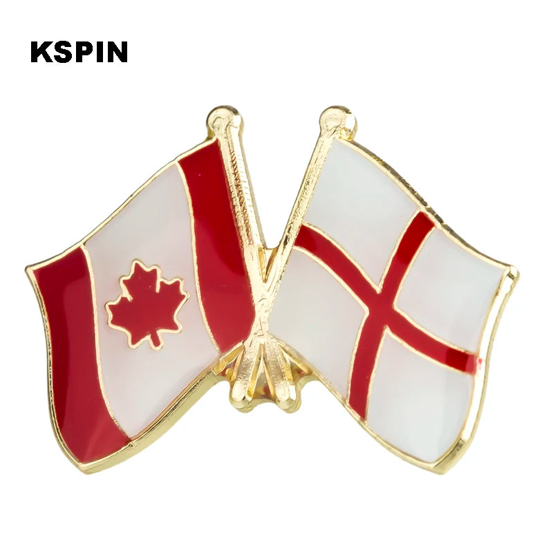 England Flag Lapel Pin Metal Brooch UK Badge Butterfly Clutch Unisex