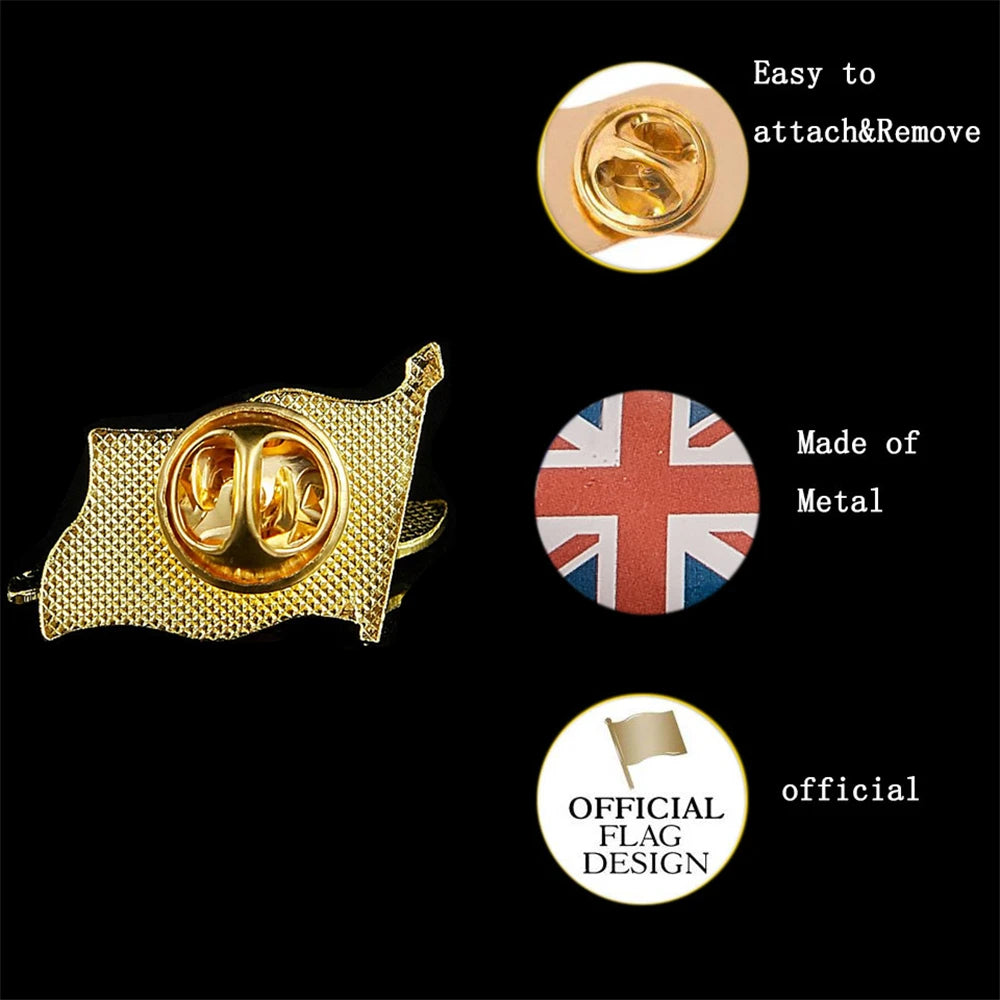 UK Flag Lapel Pin Metal Brooch Multicolour Patriotic Badge Badge Pin