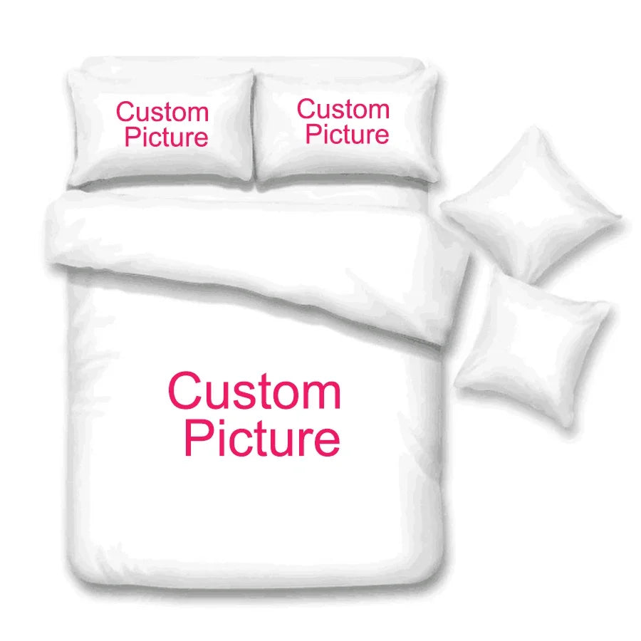 Gold Crown Duvet Cover Set Romantic Couple Bedding 3pcs Custom Print