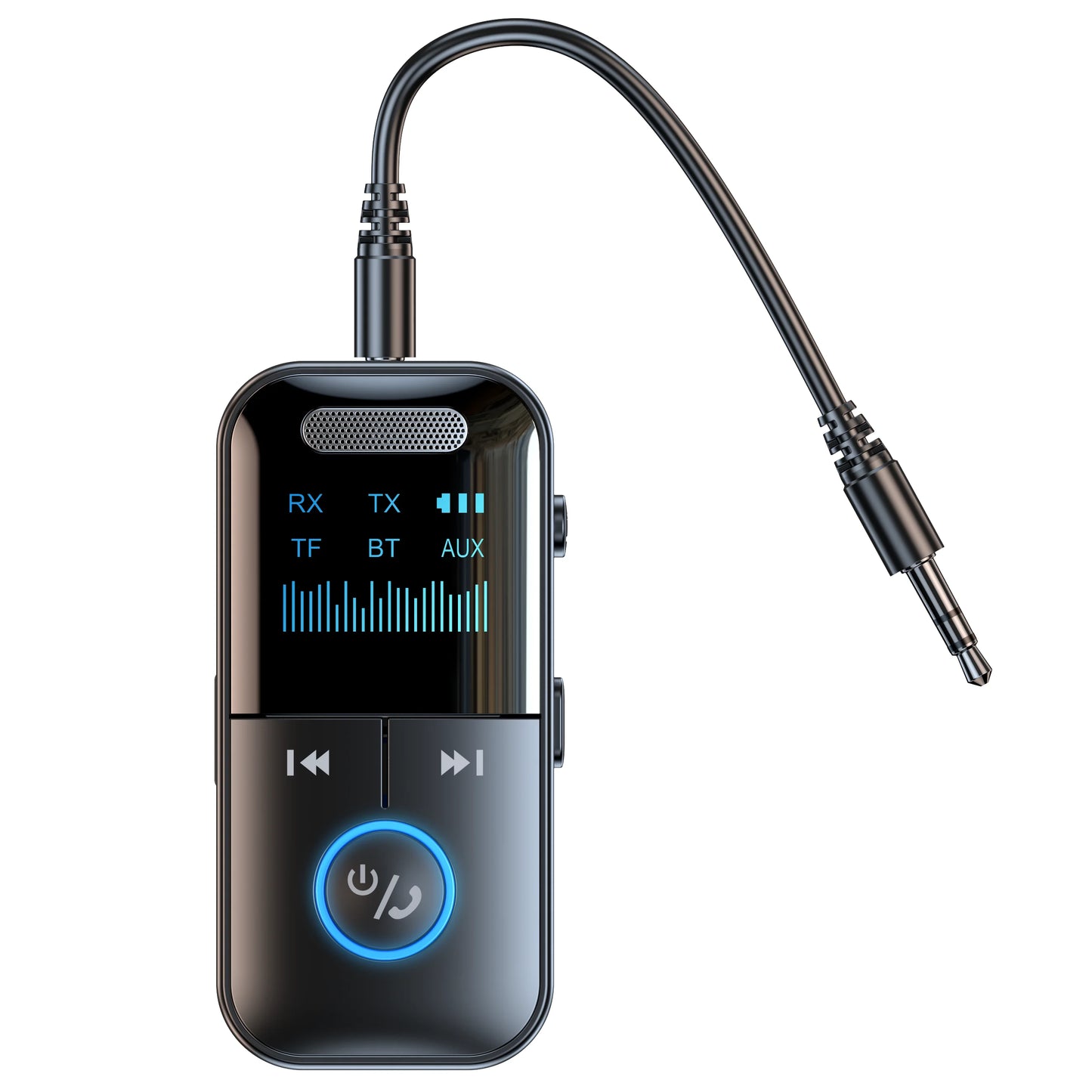 Bluetooth 5.4 AUX Adapter 3.5mm Receiver Transmitter LED for Car & TV