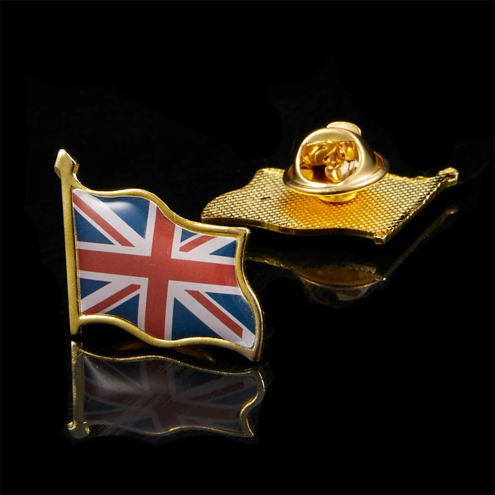 UK Flag Lapel Pin Metal Brooch Multicolour Patriotic Badge Badge Pin