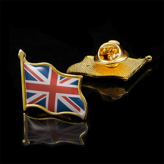 UK Flag Lapel Pin Metal Brooch Multicolour Patriotic Badge Badge Pin