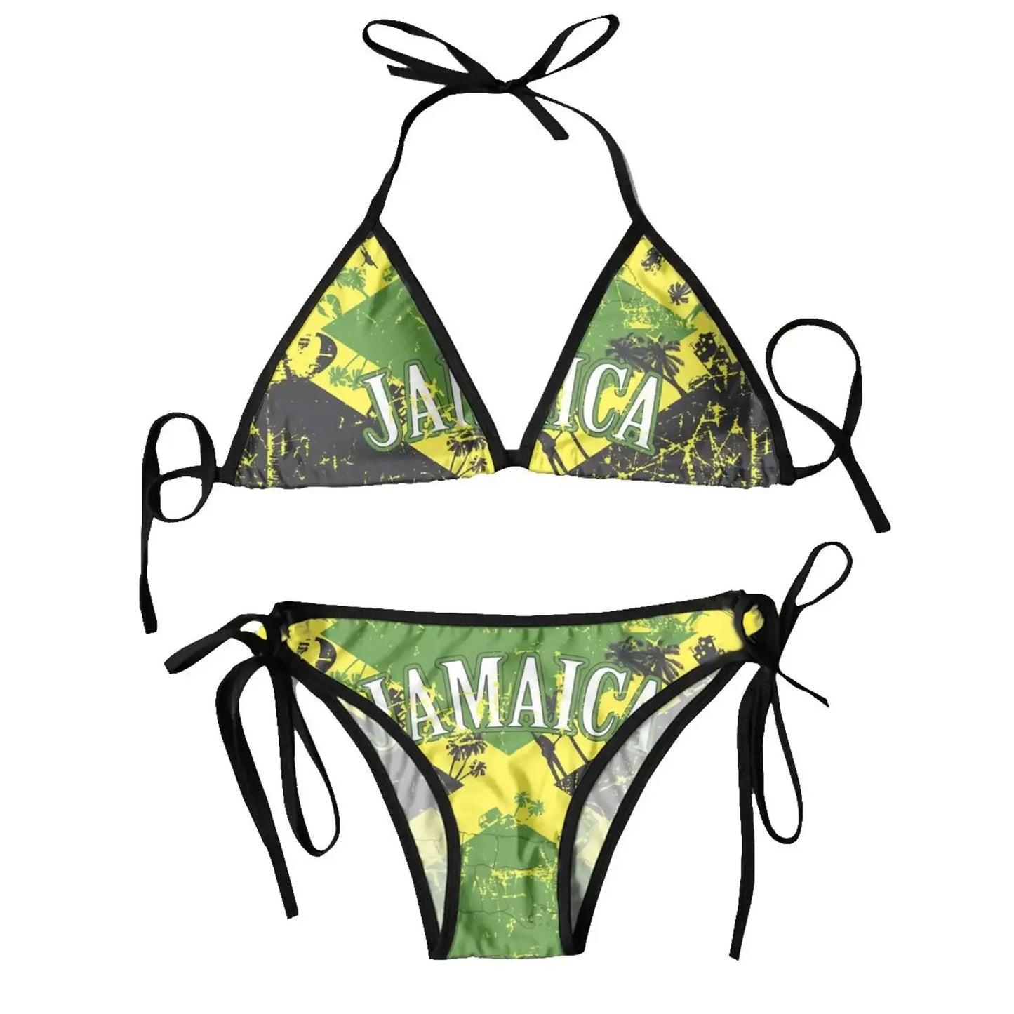 Women’s Jamaica Flag Bikini Set - Two-Piece Summer Beachwear Swimsuit