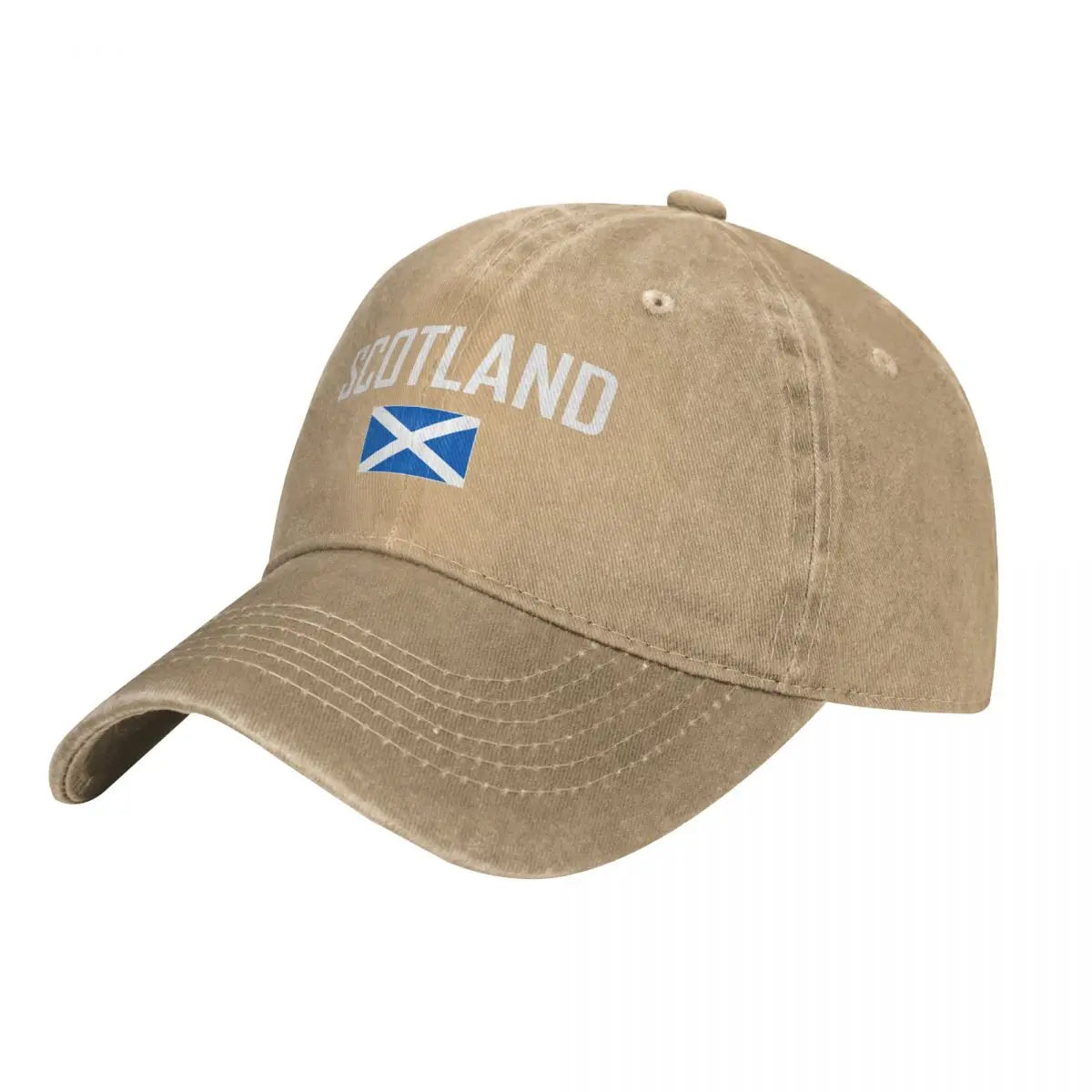 Scotland Flag Baseball Cap Vintage Cotton Washed Denim Dad Hat Unisex