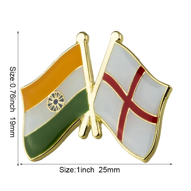 England Flag Lapel Pin Metal Brooch UK Badge Butterfly Clutch Unisex