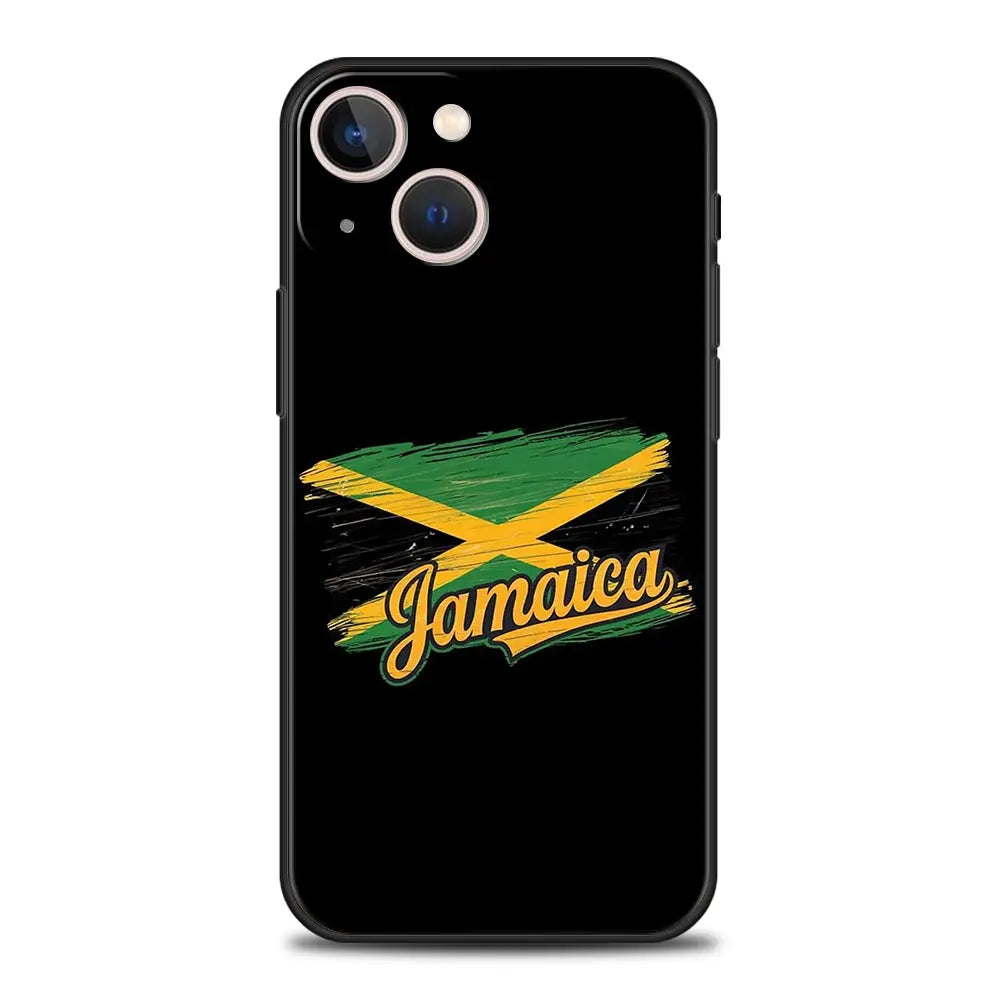 Jamaica National Flag iPhone Case – Soft TPU Cover for iPhone 7–16 Series