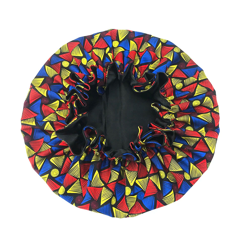 Double Layer Satin Bonnet – Large Reversible Silky Sleep Cap for Women Hair Protection