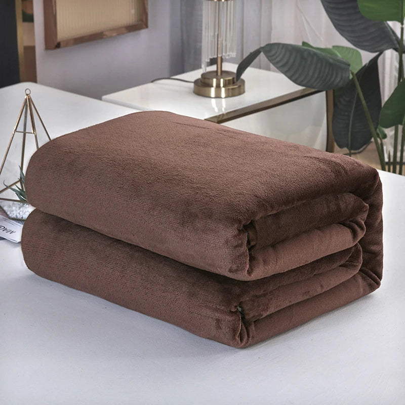 Ultra Soft Mink Velvet Blanket Thick Cloud Bed Throw Cozy Bedding