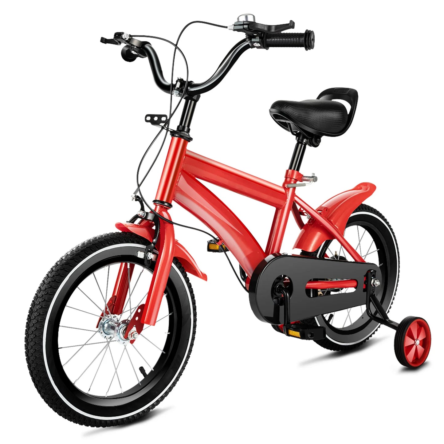 14″ Kids Bicycle with Training Wheels - Adjustable Bike for Boys & Girls