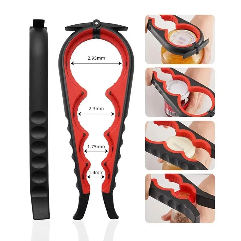 4-in-1 Multifunction Bottle Jar Can Opener Aluminium Alloy Kitchen Tool