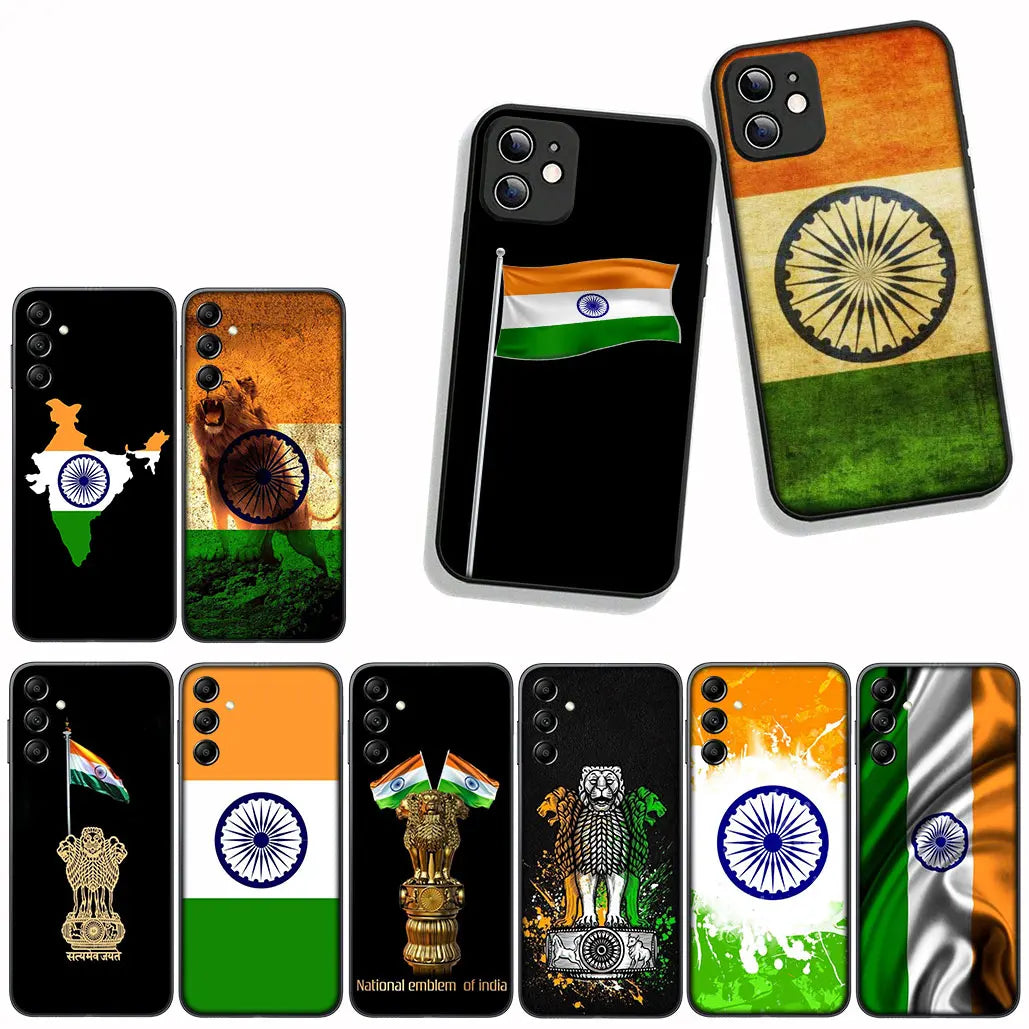 India Flag TPU Phone Case for iPhone 16-11, Pro Max, SE2/SE3, 7/8 Plus