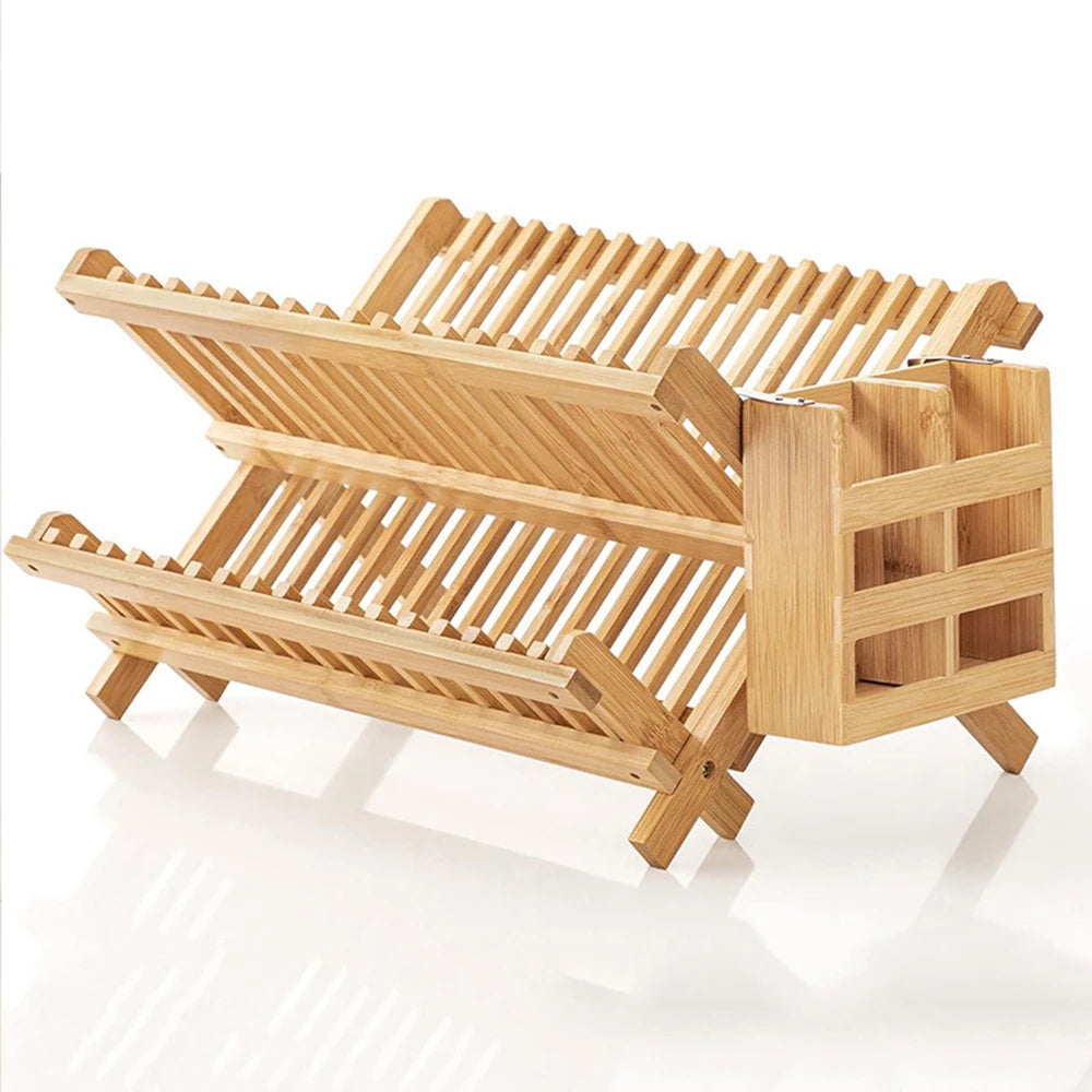 Eco-Friendly Bamboo Multi-Use Storage Shelf Organizer Stand