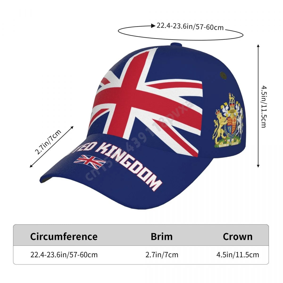 Unisex UK Flag Baseball Cap – Great Britain Patriotic Hat for Men & Women
