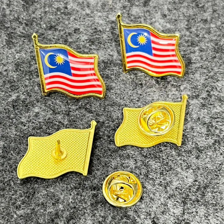 Patriotic Flag Brooch Pins Set Metal Lapel Badge Bulk Gift Jewelry