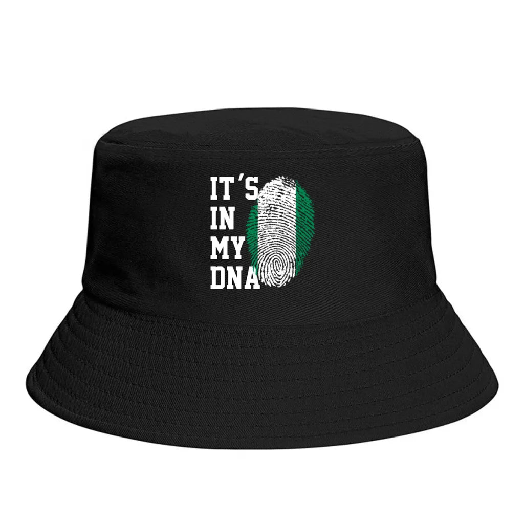 Nigeria Flag Bucket Hat Sun Protection Foldable Outdoor Fisherman Cap