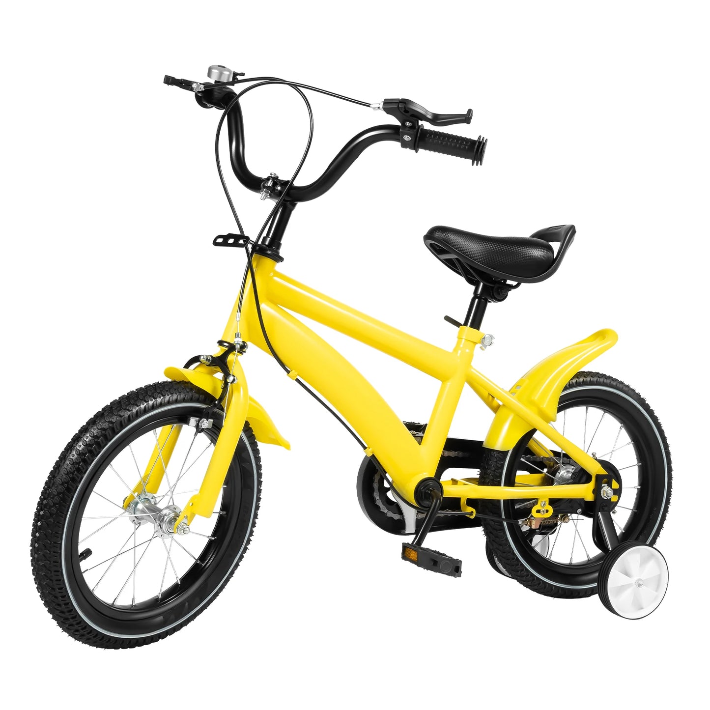 14″ Kids Bicycle with Training Wheels - Adjustable Bike for Boys & Girls