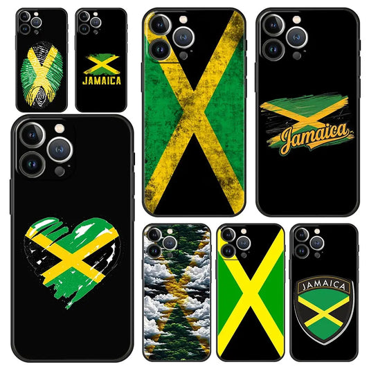 Jamaica National Flag iPhone Case – Soft TPU Cover for iPhone 7–16 Series