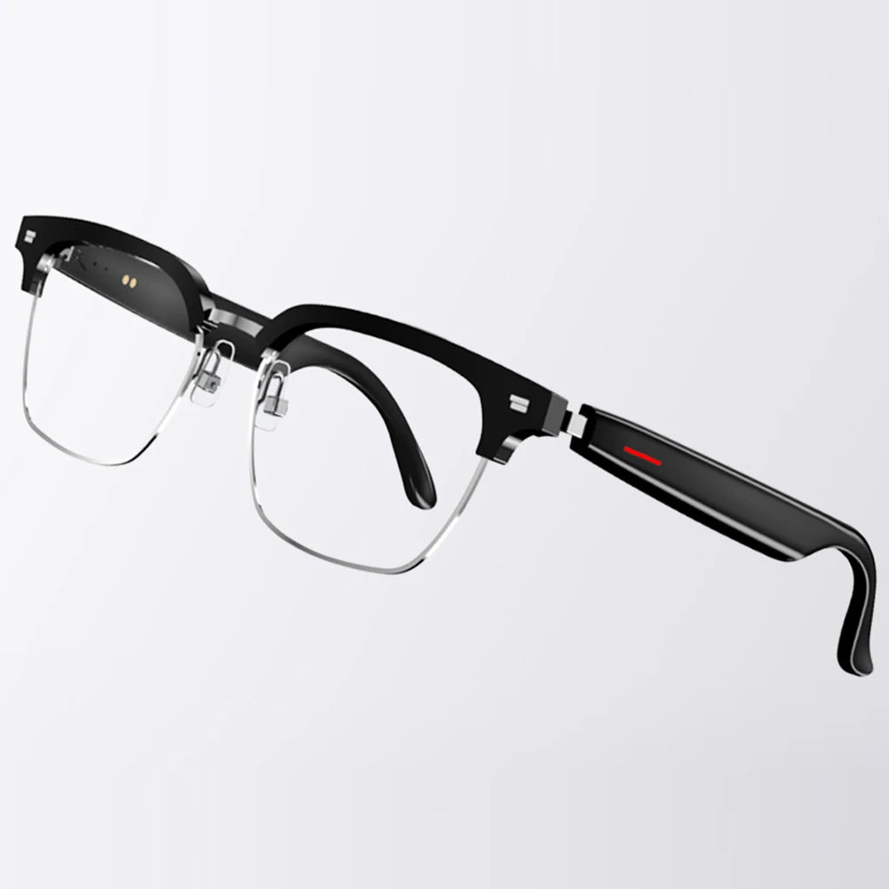 Smart Glasses with AI Voice Assistant – Camera, Mic & Open-Ear Speakers
