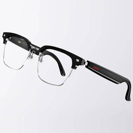 Smart Glasses with AI Voice Assistant – Camera, Mic & Open-Ear Speakers