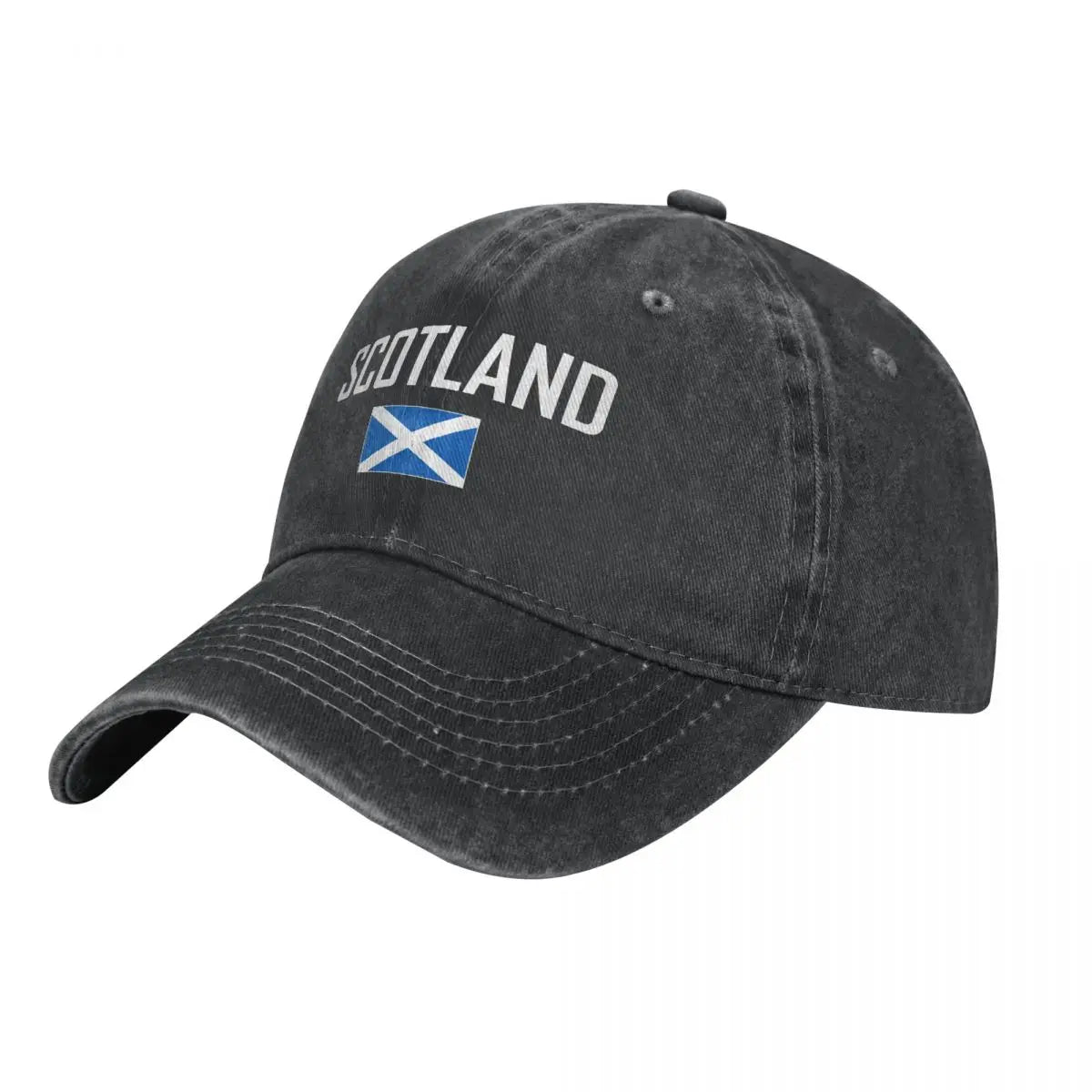 Scotland Flag Baseball Cap Vintage Cotton Washed Denim Dad Hat Unisex