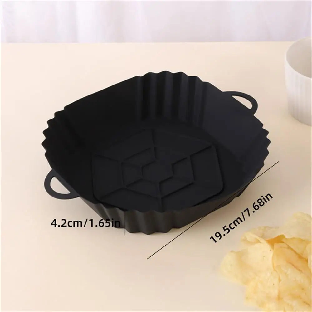 Reusable Silicone Air Fryer Liner Square Non Stick Air fryer Basket Pad