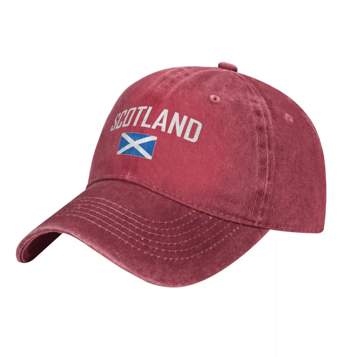 Scotland Flag Baseball Cap Vintage Cotton Washed Denim Dad Hat Unisex