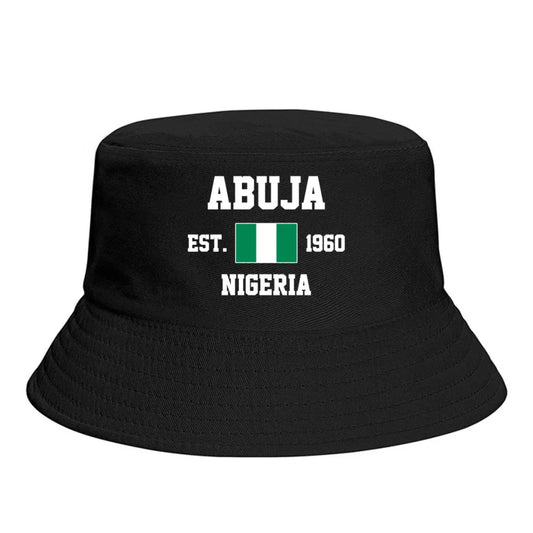 Nigeria Flag Bucket Hat Sun Protection Foldable Outdoor Fisherman Cap