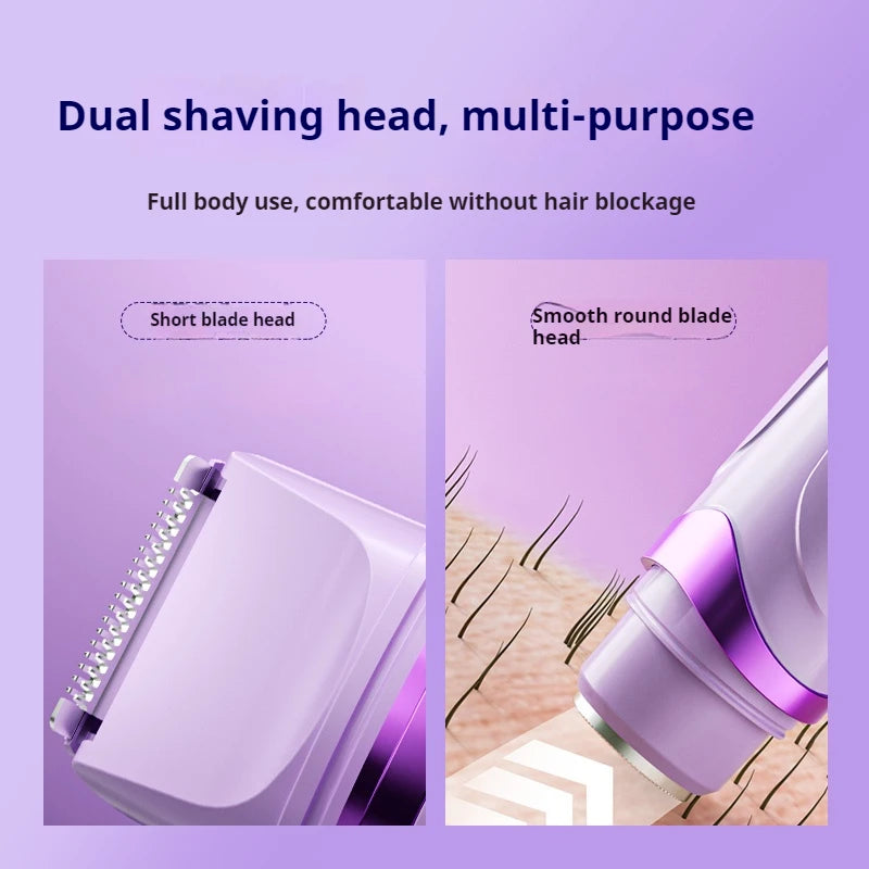 Mini Electric Bikini Trimmer Waterproof Rechargeable Dual Head Shaver