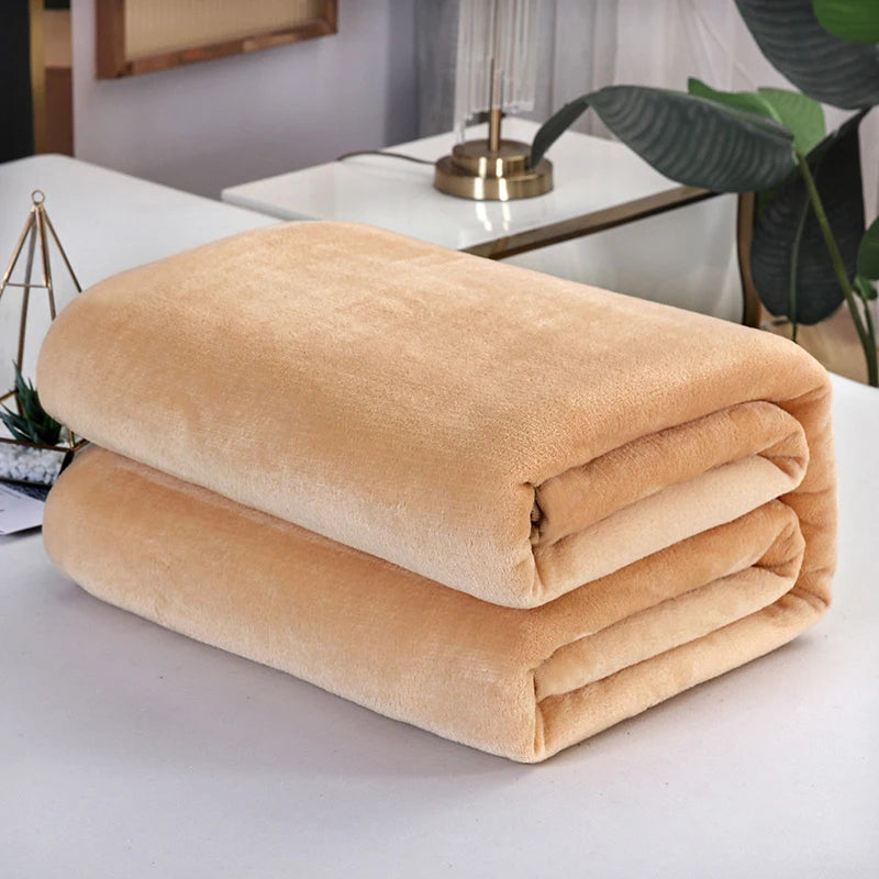 Ultra Soft Mink Velvet Blanket Thick Cloud Bed Throw Cozy Bedding