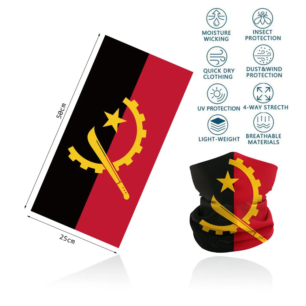 African Flag Bandana Neck Gaiter UV Protection Seamless Face Cover