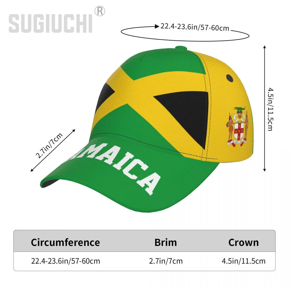 Unisex Jamaica Flag Baseball Cap - Patriotic Hat for Soccer & Baseball Fans