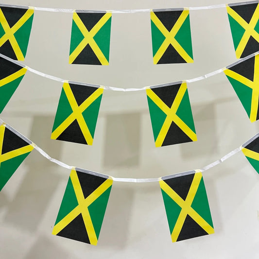 CZY Jamaica National Flags - 14x21cm, 20pcs Hanging Bunting Banner Set
