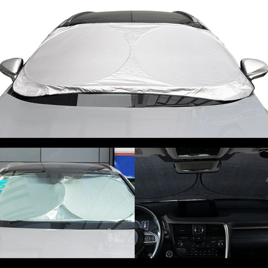 Foldable Car Windshield Sunshade - Reflective UV Block Front Window Cover