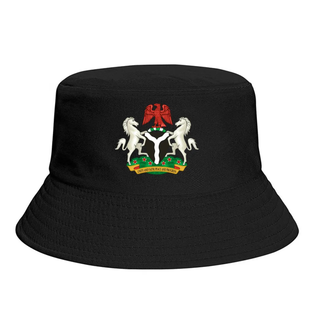 Nigeria Flag Bucket Hat Sun Protection Foldable Outdoor Fisherman Cap