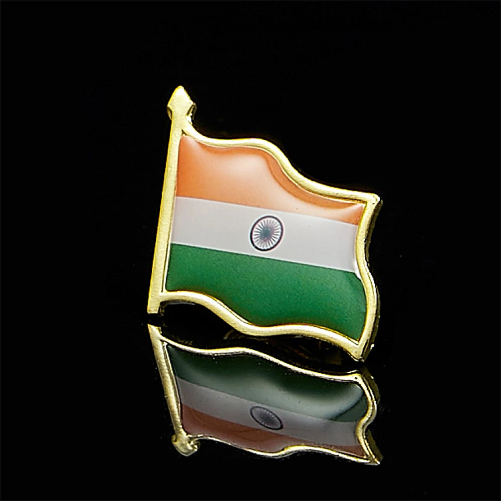Indian National Flag Pin - Brooch for Unisex Clothing, Accessories & Gifts