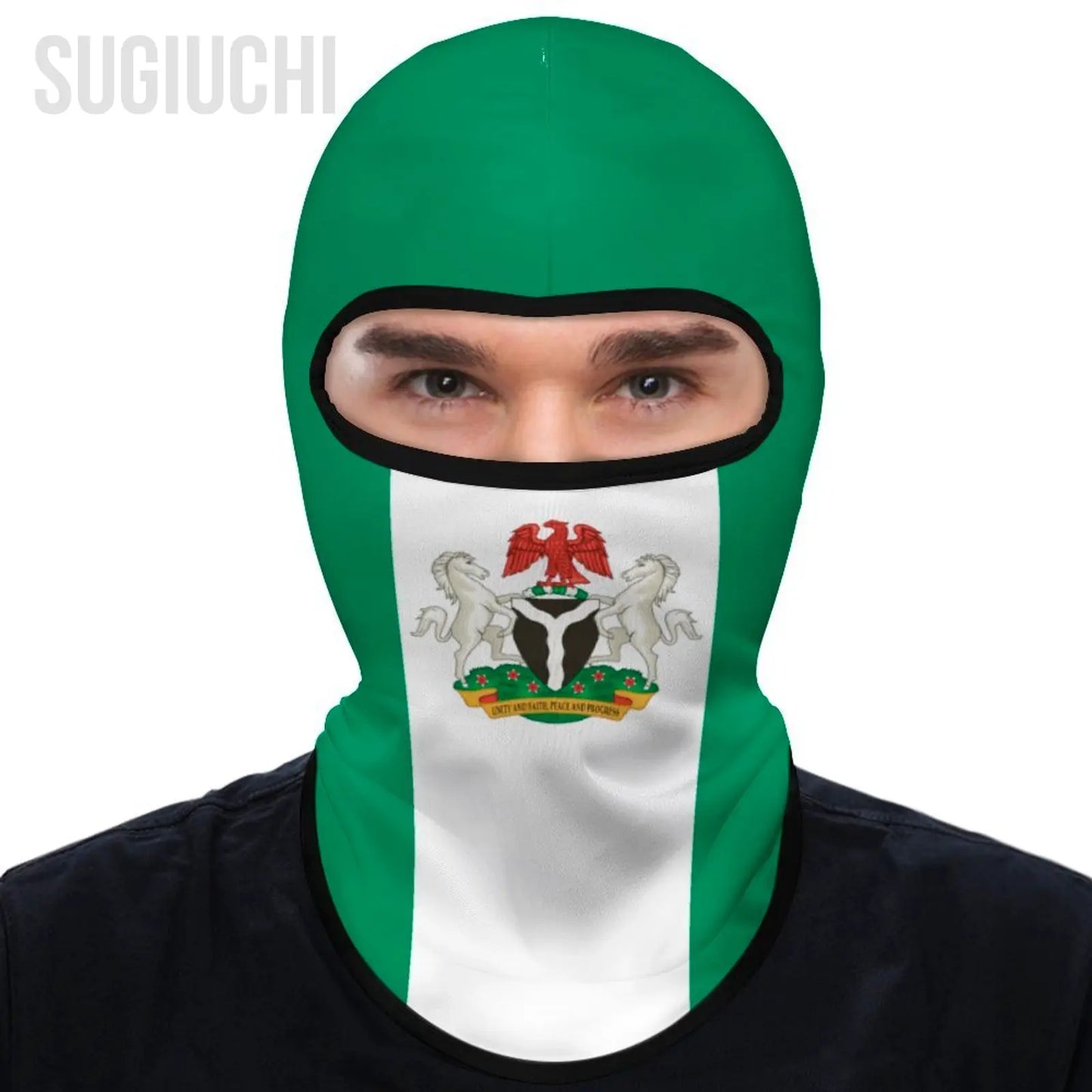 Sugiuchi Nigeria Flag Face Mask Windproof Cycling Balaclava UV Cap