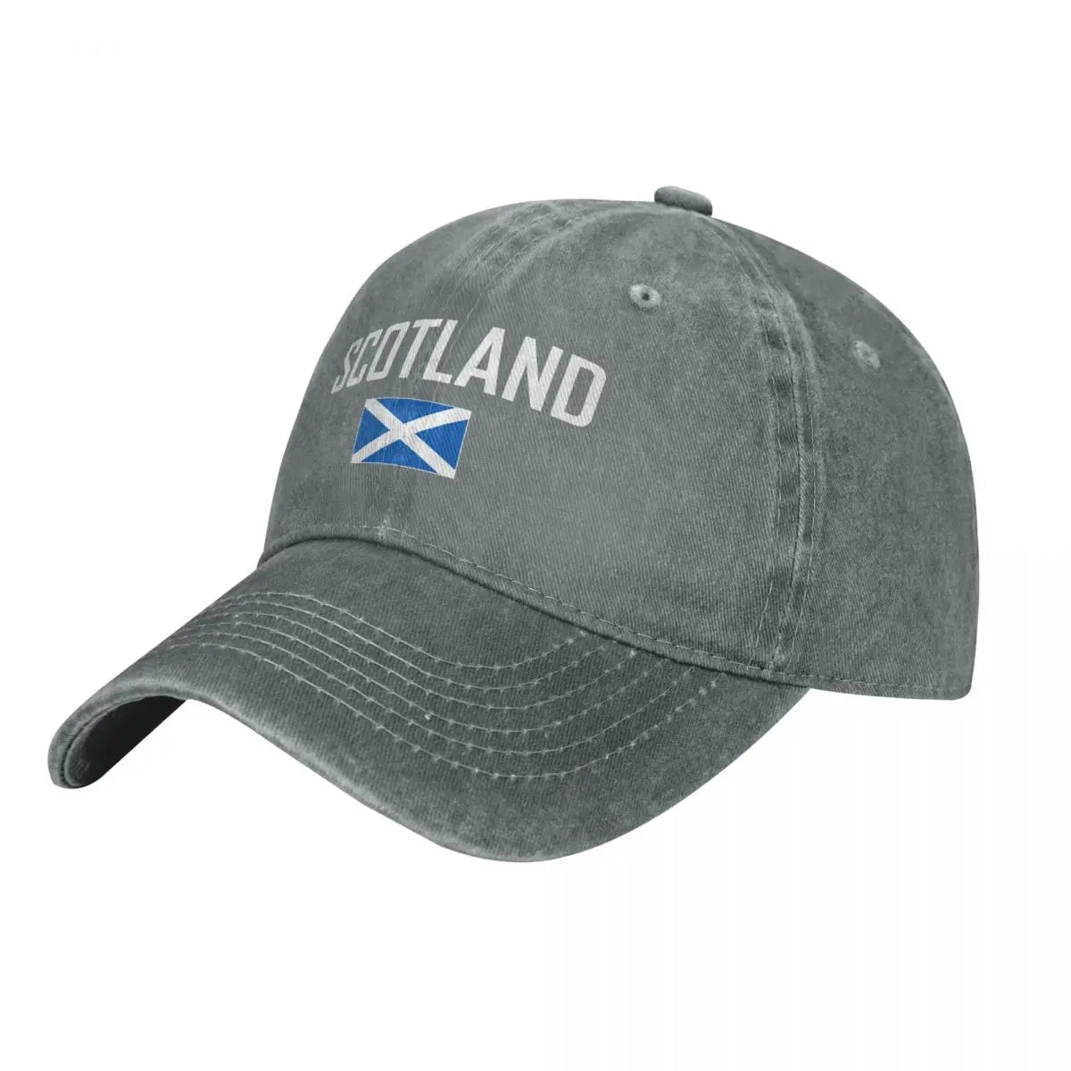 Scotland Flag Baseball Cap Vintage Cotton Washed Denim Dad Hat Unisex