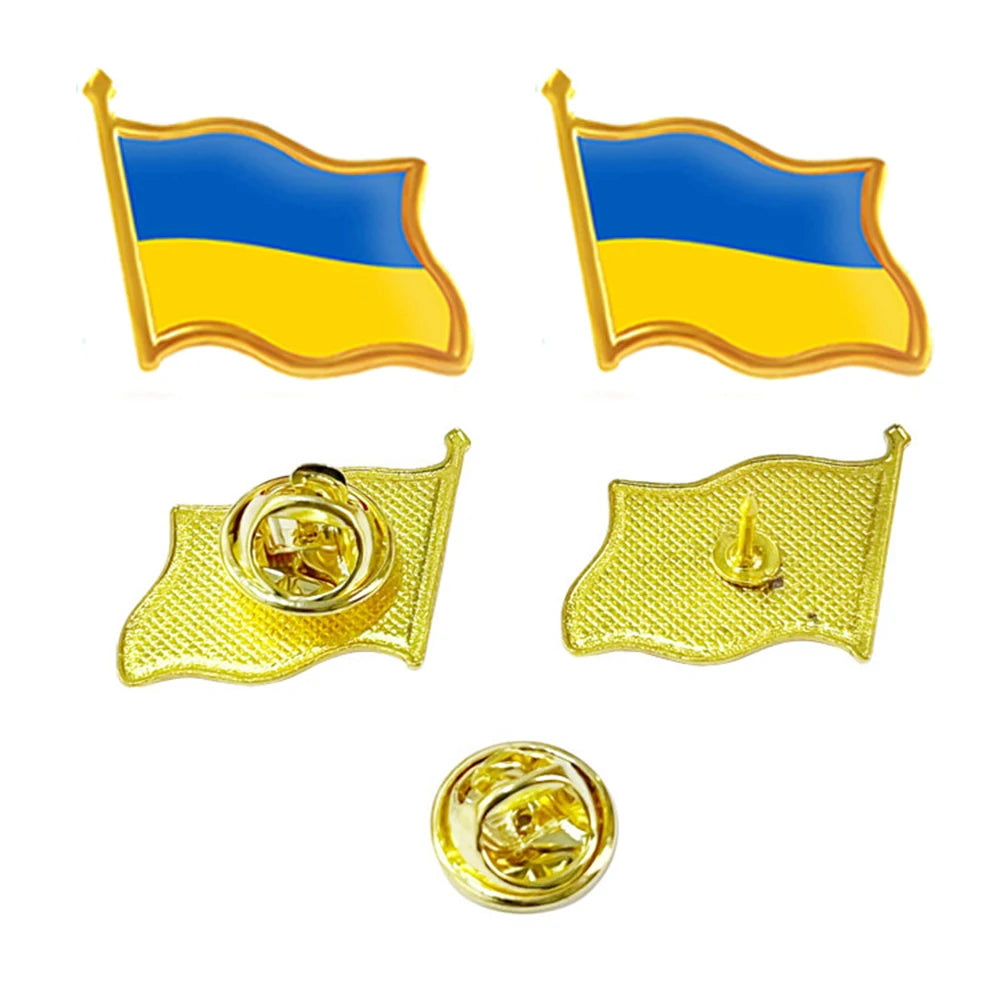 Patriotic Flag Brooch Pins Set Metal Lapel Badge Bulk Gift Jewelry
