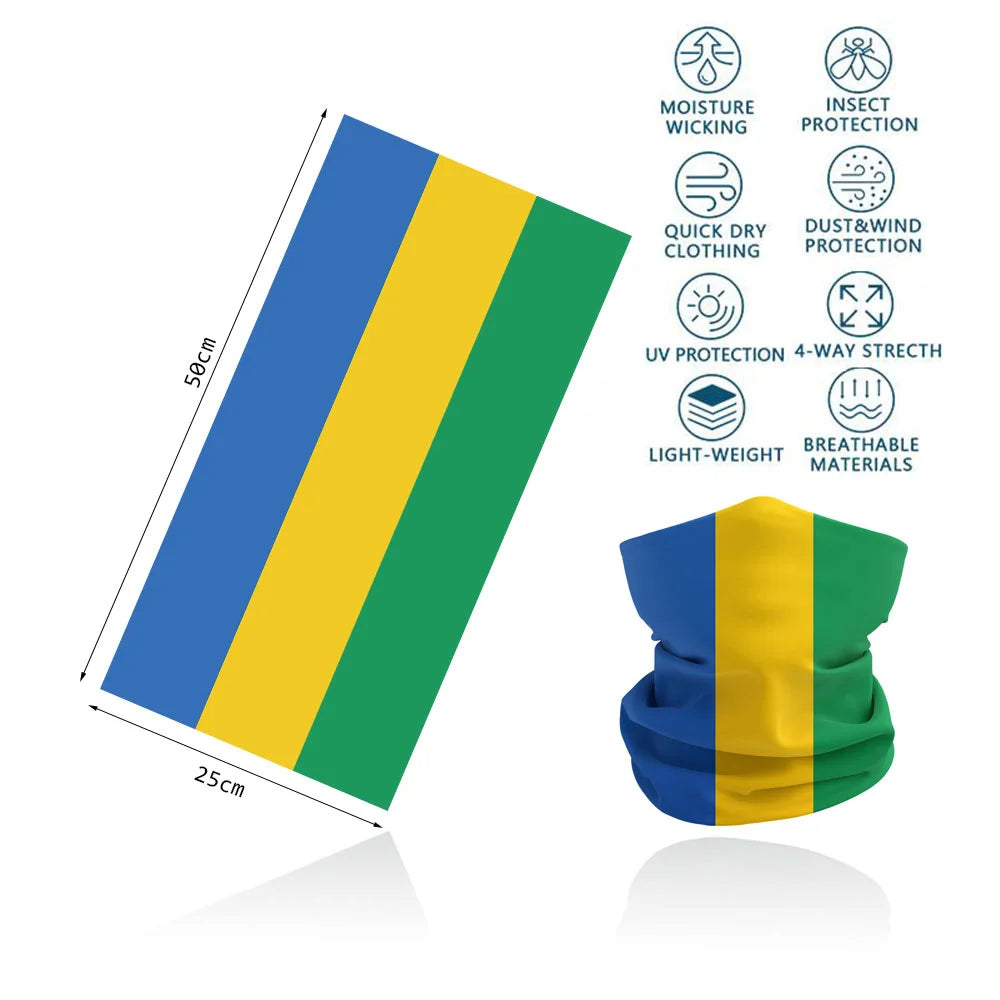 African Flag Bandana Neck Gaiter UV Protection Seamless Face Cover