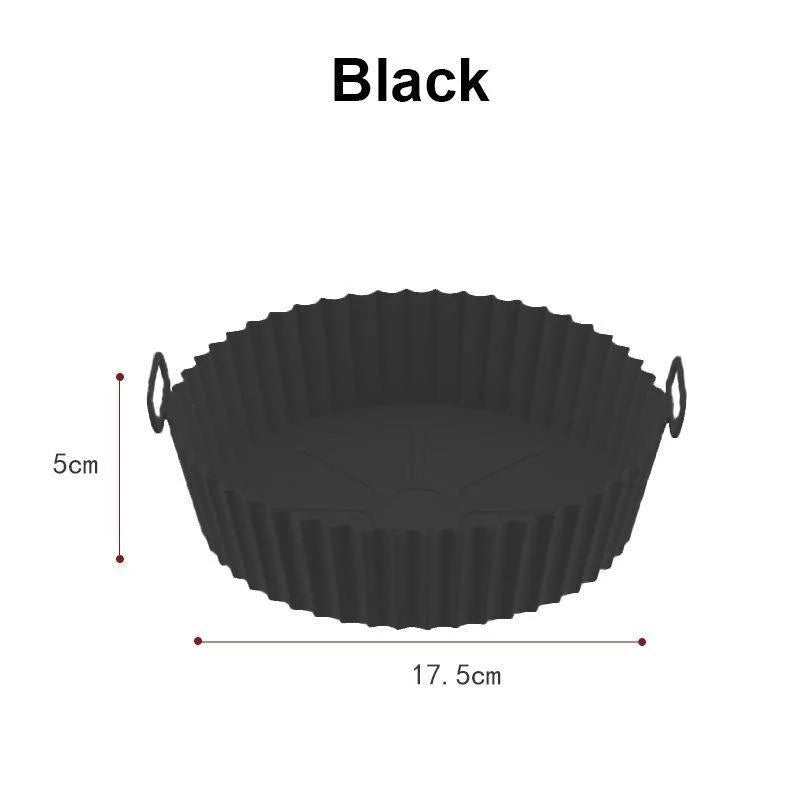Reusable Silicone Air Fryer Liner 8 Inch Non Stick Baking Basket Pot