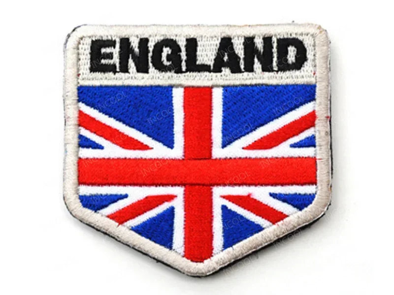 UK British Flag Embroidered Patch Hook Loop Reflective Badge Applique