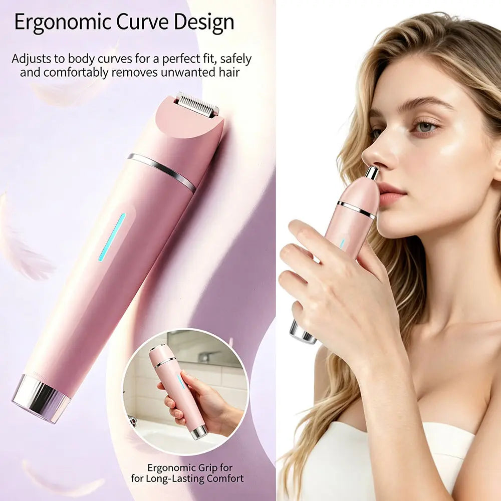 3-in-1 Electric Lady Shaver Waterproof Bikini Trimmer Rechargeable