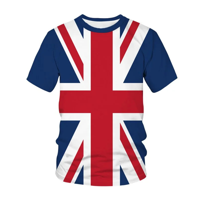 Men’s 3D Patriotic Flag T-Shirt – Casual Summer Short Sleeve Sports & Travel Street Tee