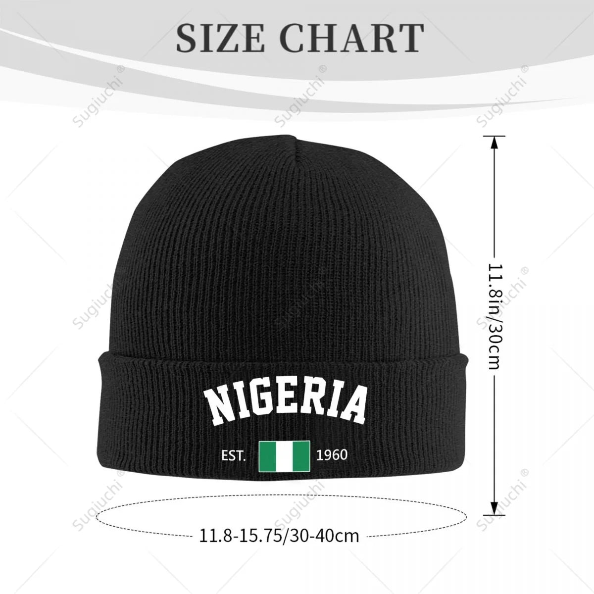 Nigeria EST.1960 Beanie Hat Unisex Winter Warm Knitted Skull Cap