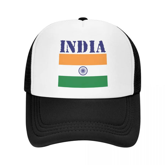 India Flag Baseball Cap - Adjustable Hip Hop Trucker Dad Hat