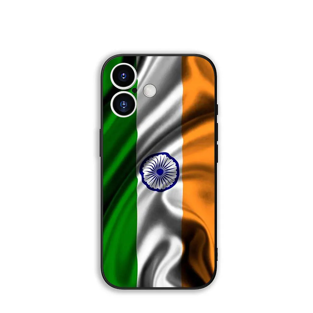 India Flag TPU Phone Case for iPhone 16-11, Pro Max, SE2/SE3, 7/8 Plus